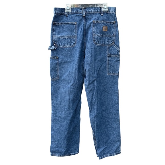 Carhartt Men's Original Dungaree Fit Blue Jeans Size 36x32 - Picture 2 of 4